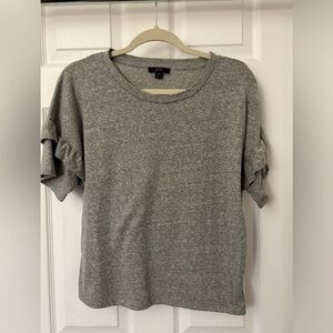 J.crew cropped top size xs gray color nwot